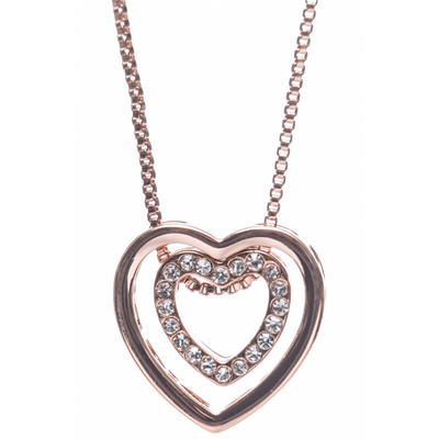 Rose Gold Heart Intertwined Pendant